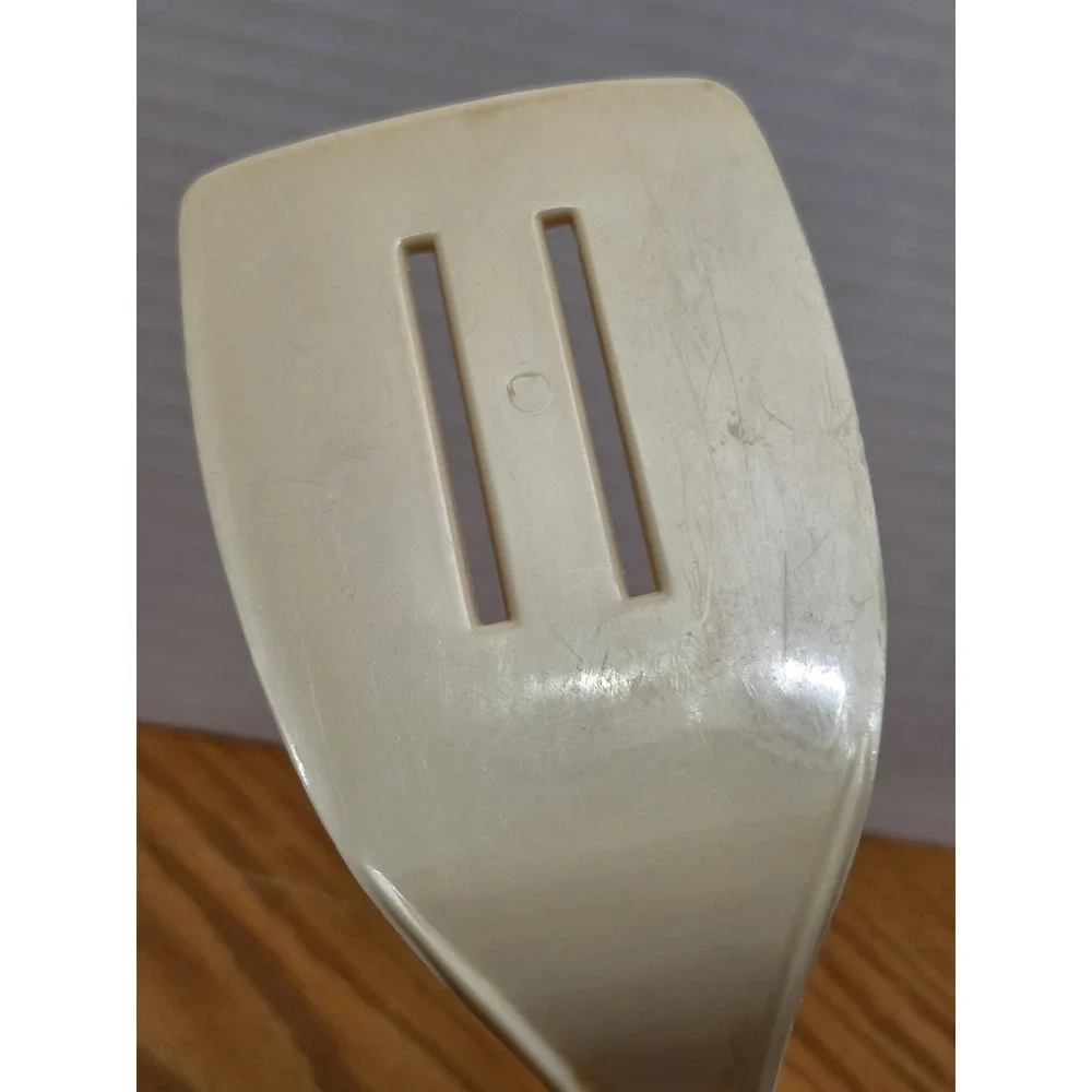 Lot Of 2 Spatulas Vintage Ensar Corp/Foley Nylon 2 Slotted Brown/Ivory USA